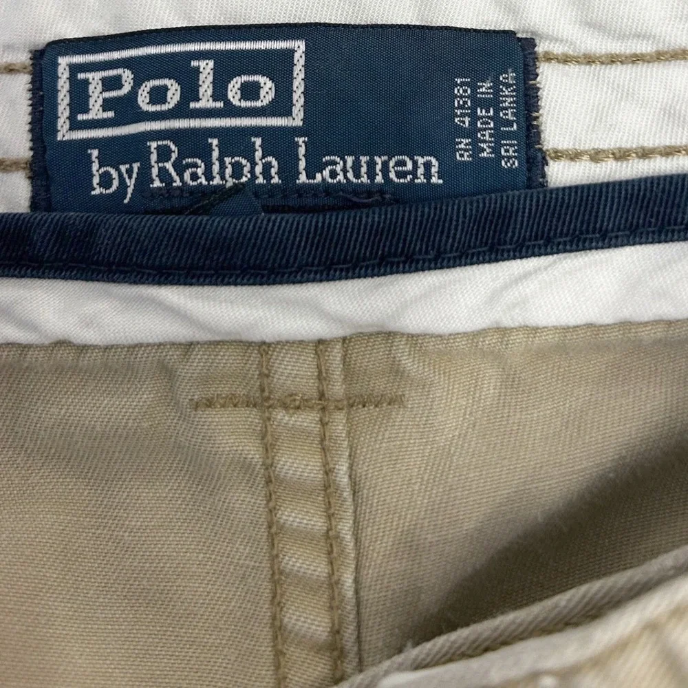 Polo Ralph Lauren Mens Tan Khaki Cotton Classic Chino Cargo Shorts